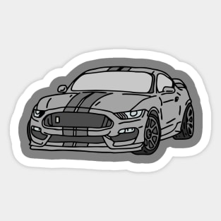 modern muscle car Sticker